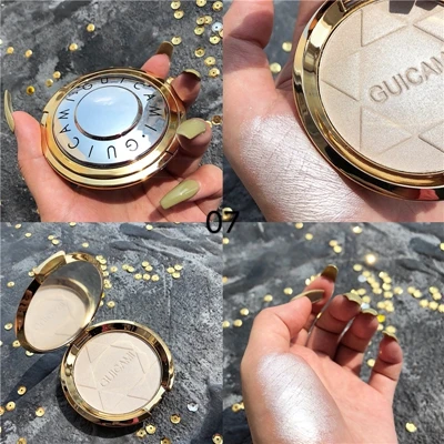 07Pearl Макияж, мерцающая пудра, хайлайтер, палитра, основа, осветитель, подсветка лица, косметика для контурирования глаз, набор для свечения, палитра, бронзатор - Цвет: 07Pearl