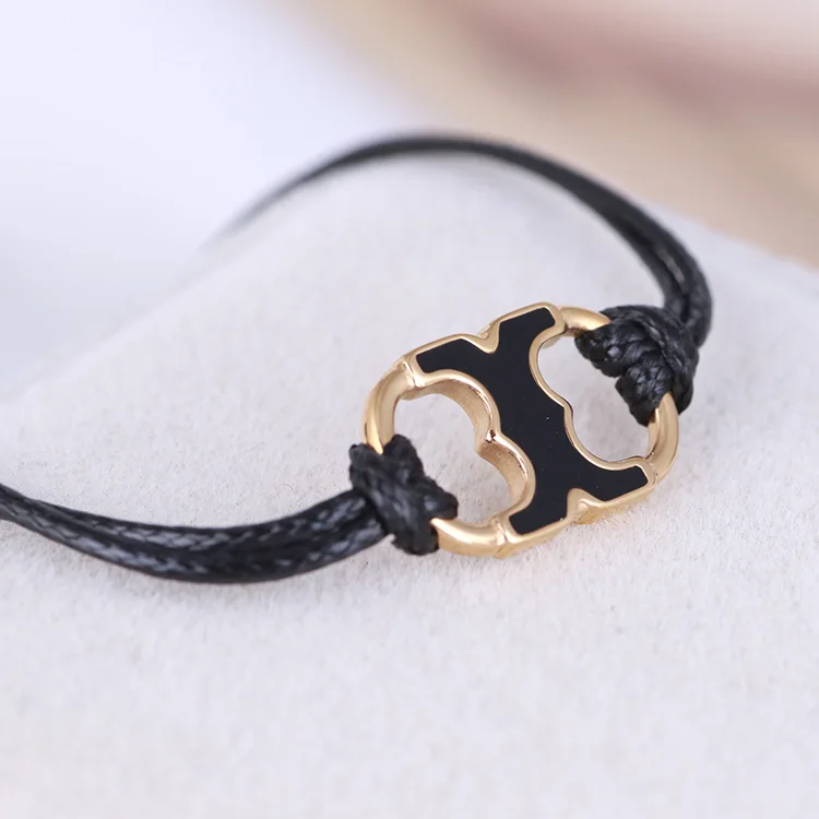 

Color Braided Rope Enamel Adjustable Bracelet