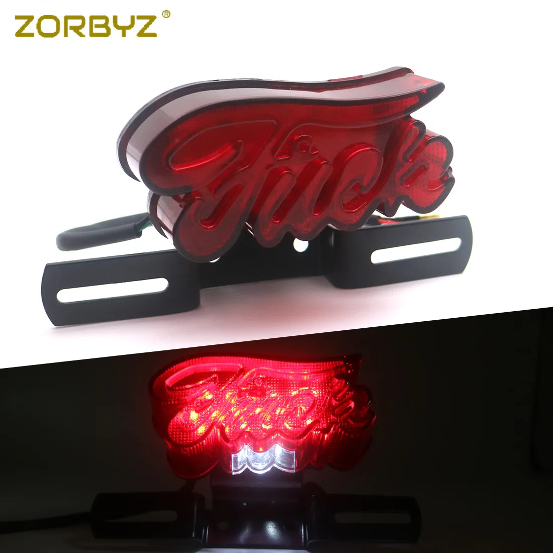 ZORBYZ светодиодный красный задний фонарь для объектива тормоз номерной знак
