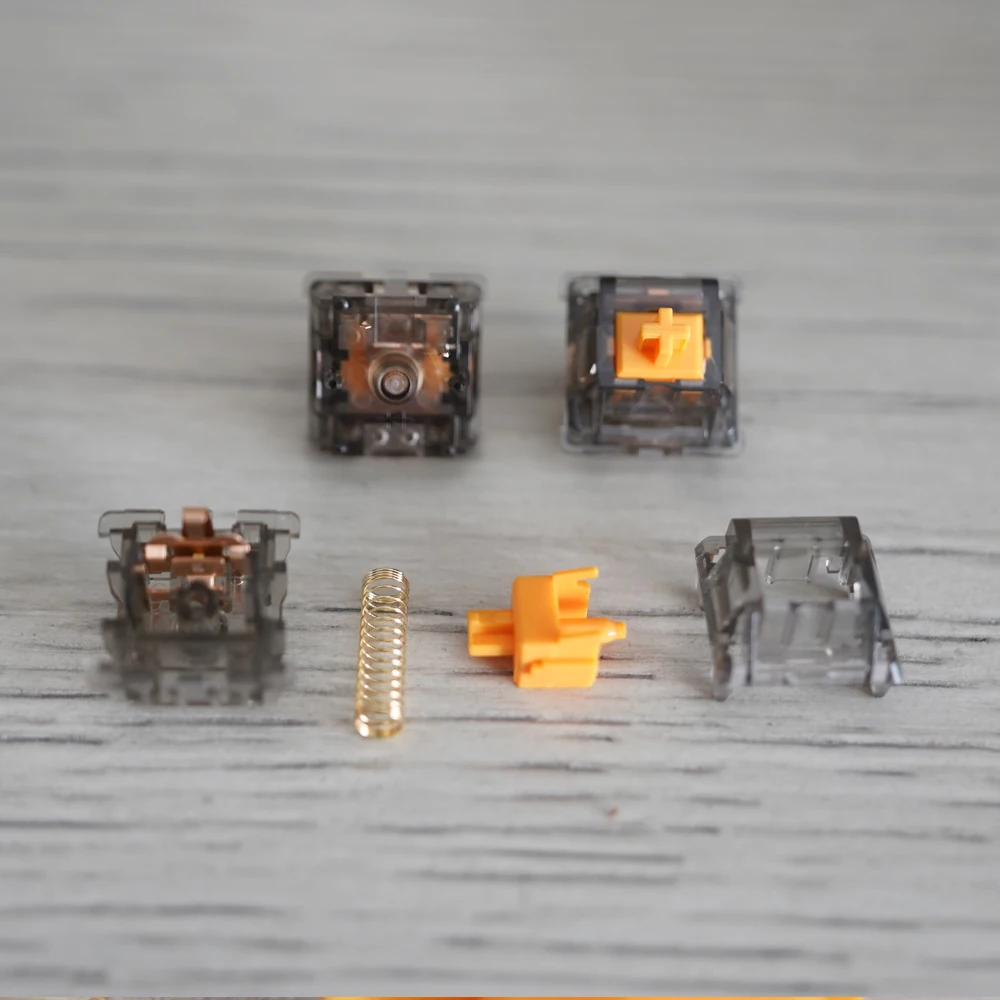 

JWK FFF Switch for Mechanical Keyboard 62g Linear 5 Pins Gold Plated Spring Pre-Lubed