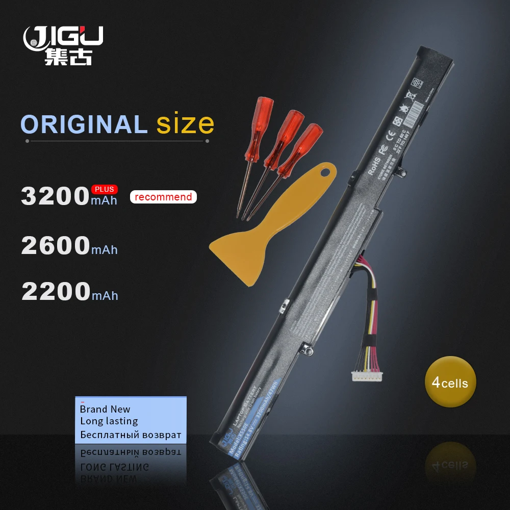 JIGU сайту LaptopBattery A41 X550E для ASUS X550DP F450E R752MA K550E F450 A450C A450E F550D X751L K751L X450J X750J R752L K550D