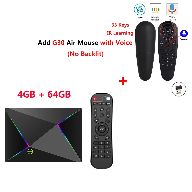 M9S Z8 Allwinner H6 четырехъядерный Android 9,0 Smart Tv Box 4 Гб ОЗУ 32 Гб ПЗУ 2,4 ГБ Wifi телеприставка 6K H.265 Youtube медиаплеер - Цвет: 4GB64GB add g30s