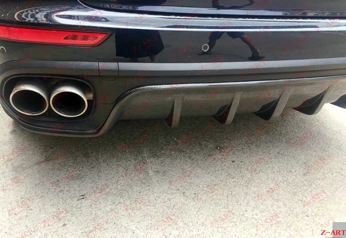 Z-ART задний диффузор из углеродного волокна для Porsche Cayenne, задняя Губка из углеродного волокна для Cayenne 958,2, задний подбородок из углеродного волокна