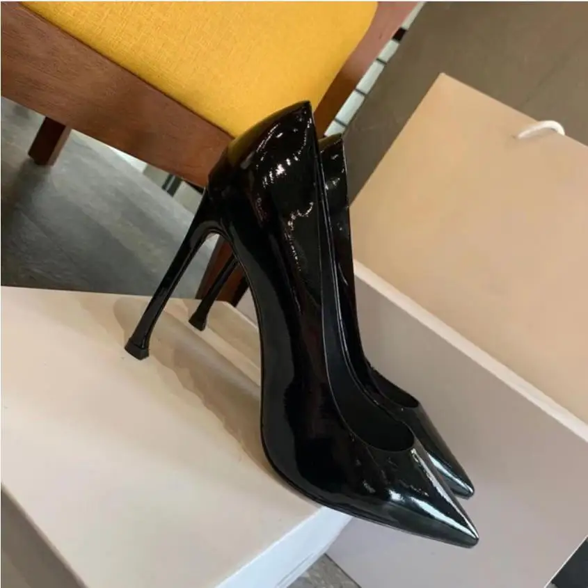 

2020 new women's high heels business casual pure handmade fashion pure color shoes