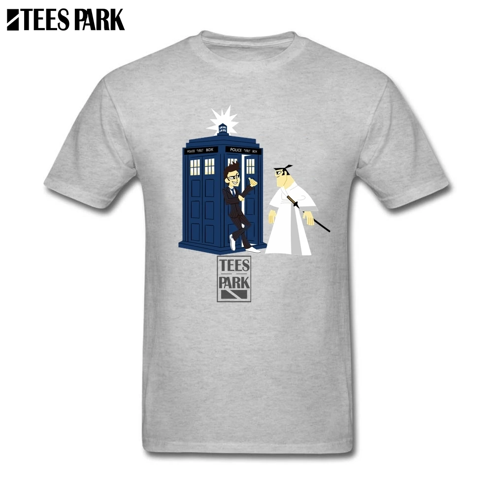 Funny Hip Hop Tee Shirt Doctor Who TV Show Slim Fit Dr T Shirts Man Round Collar Short Sleeve Samurai Jack | Мужская одежда