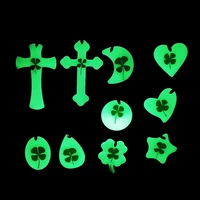 luminous cross pendant necklace heart shaped drop shape clover necklace used to make diy necklace pendant jewelry accessories