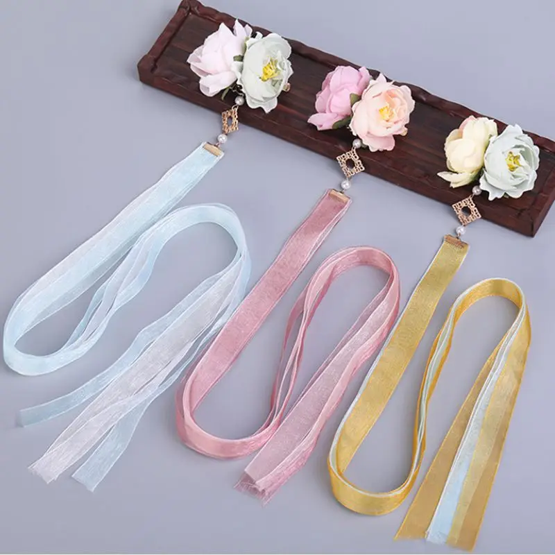 

Chinese Hanfu Accessories Hair Clips for Women Hair pin Decoration Hairgrip Vintage Hairpin Flower with Long Tassel Gift 1 Piece