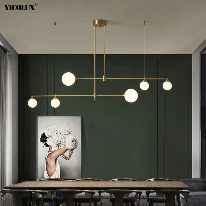 

Nordic Simple Copper New Modern LED Pendant Lights With Bulbs Dining Living Room Bedroom Kitchen Bar Villa Parlor Lamps Lighting