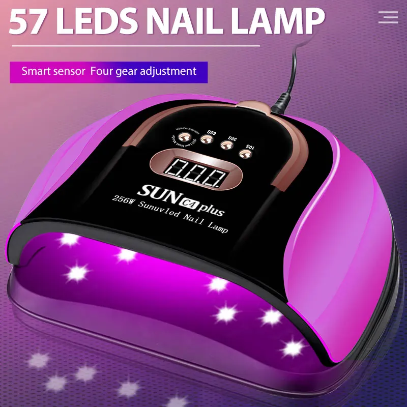 

256 Вт УФ светодиодная лампа для сушки ногтей Гель-лак с датчиком движения Сушилка для ногтей Маникюрная лампа для маникюрного салона