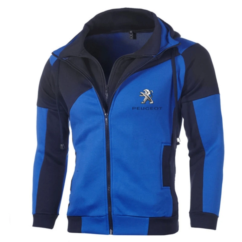 

NEW Spring Autumn Fashion Long Sleeve Cardigan Double Zipper Jacket for PEUGEOT Zipper Hoodie Men Pullover Sweatshirts