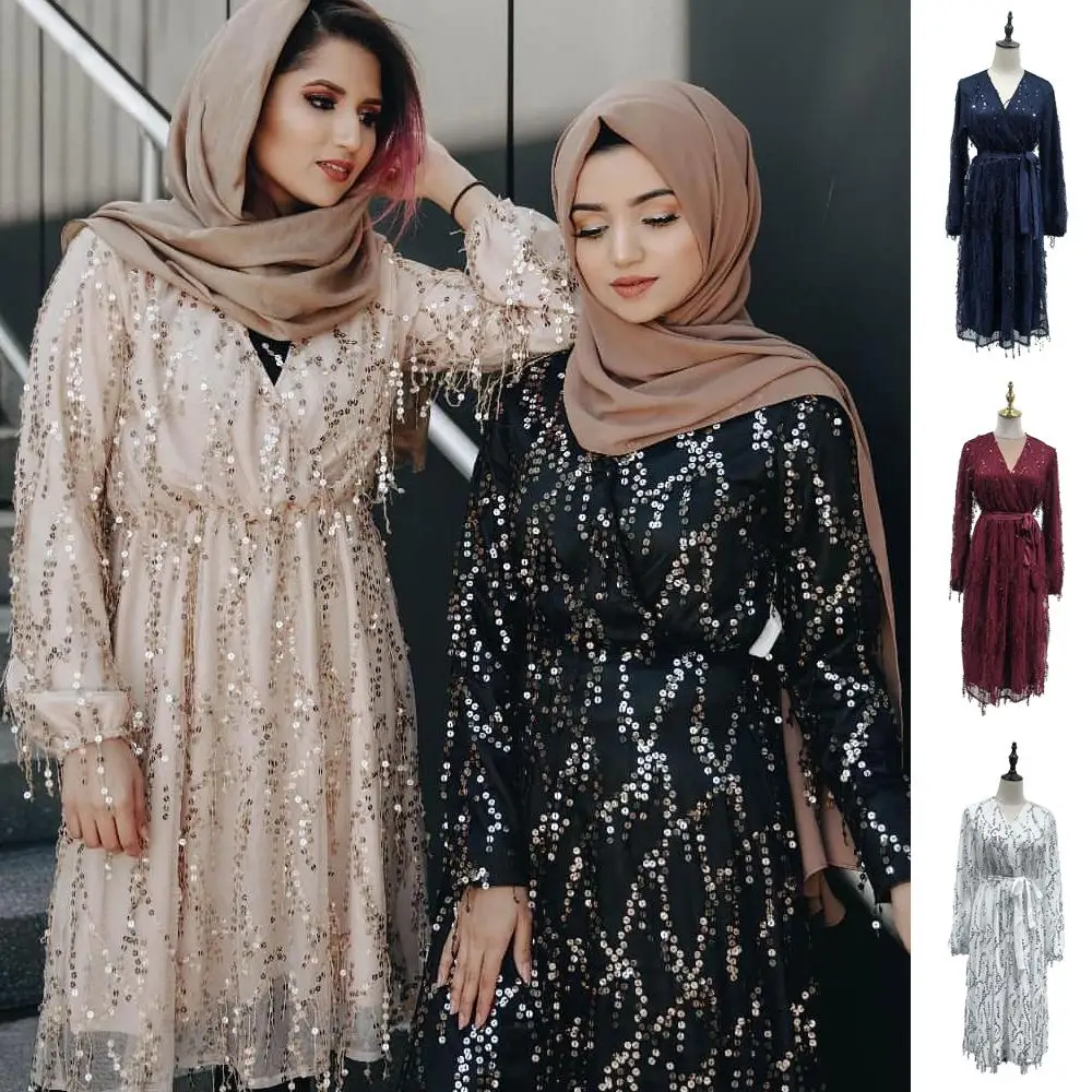 Женская блузка с длинным рукавом и V образным вырезом|Мусульманская одежда| |