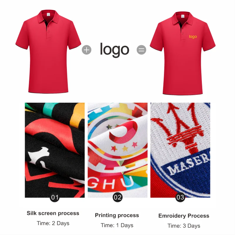 

Men's and women's summer business Polo shirts with custom printing and embroidery fashion and simple