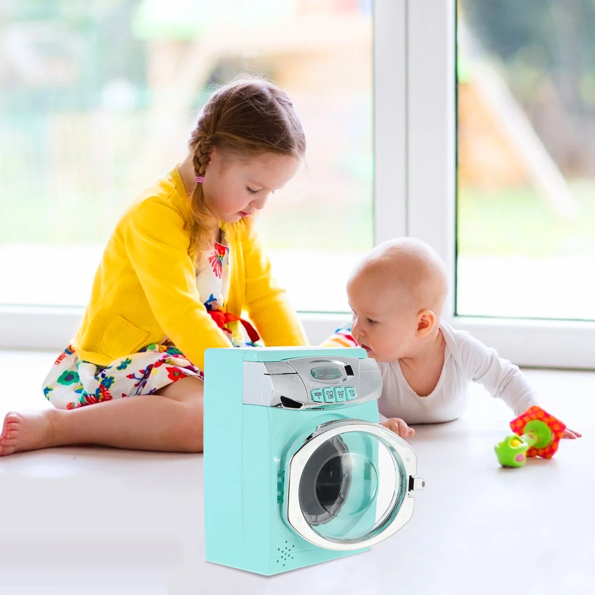 

Baby Simulated Washing Machine Educational Plaything Without Battery