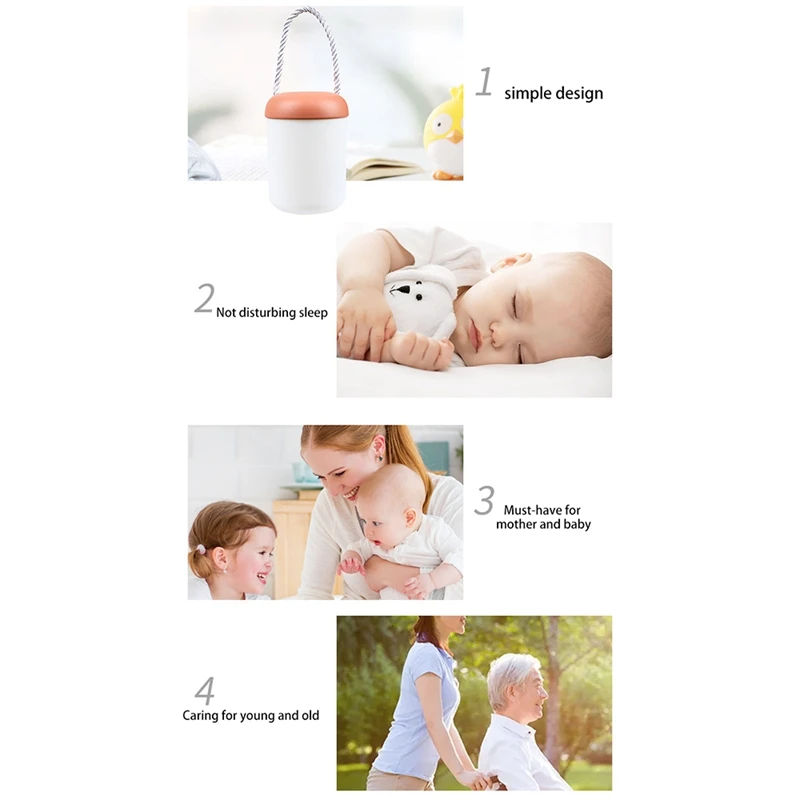 

Baby Feeding Lamp Protable LED Press Sensor Night Light Bedside Eye Protect Light Sleeping Lamp
