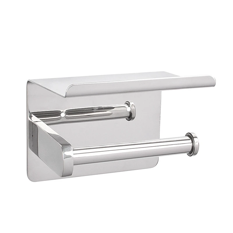 

JEYL Toilet Paper Holder Phone Shelf,Self Adhesive Toilet Paper Roll Holder for Bathroom,Stainless Steel Tissue Paper Holder