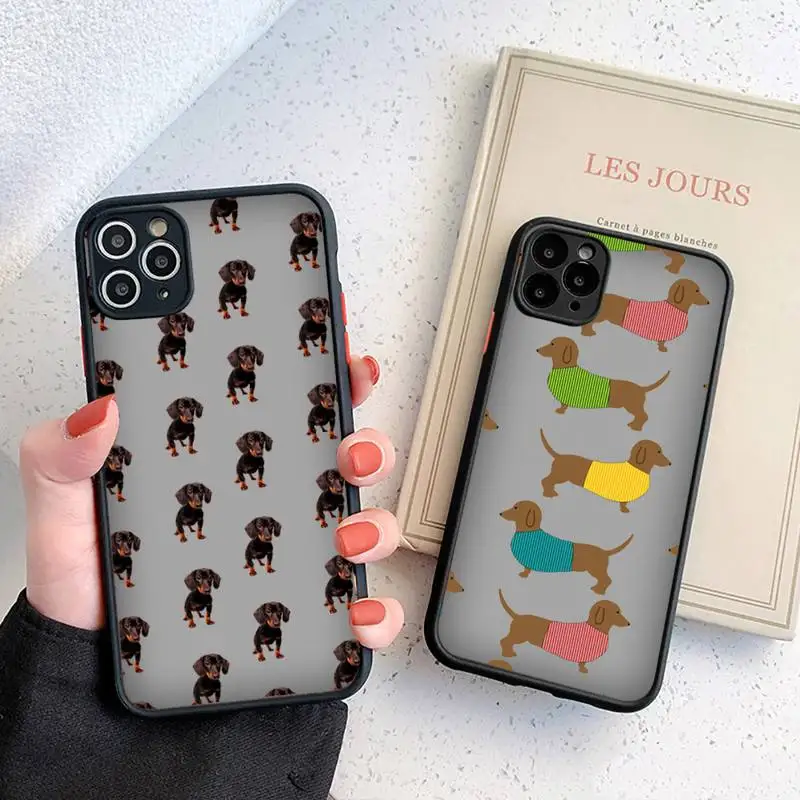 

Dachshund Sausage Dog Phone Case matte transparent For iphone 7 8 11 12 plus mini x xs xr pro max cover