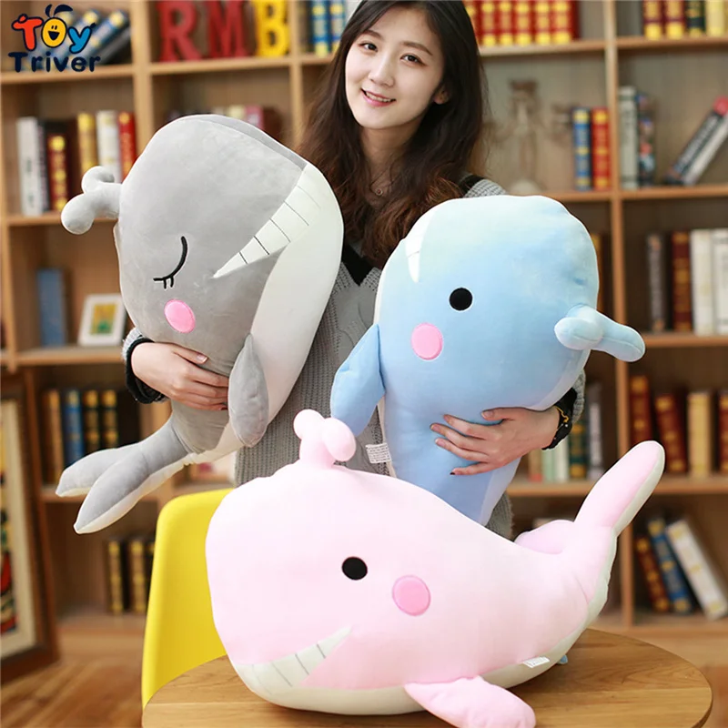 Kawaii КИТ Плюшевая Игрушка Рыба Triver чучело океанское животное кукла одеяло ковер