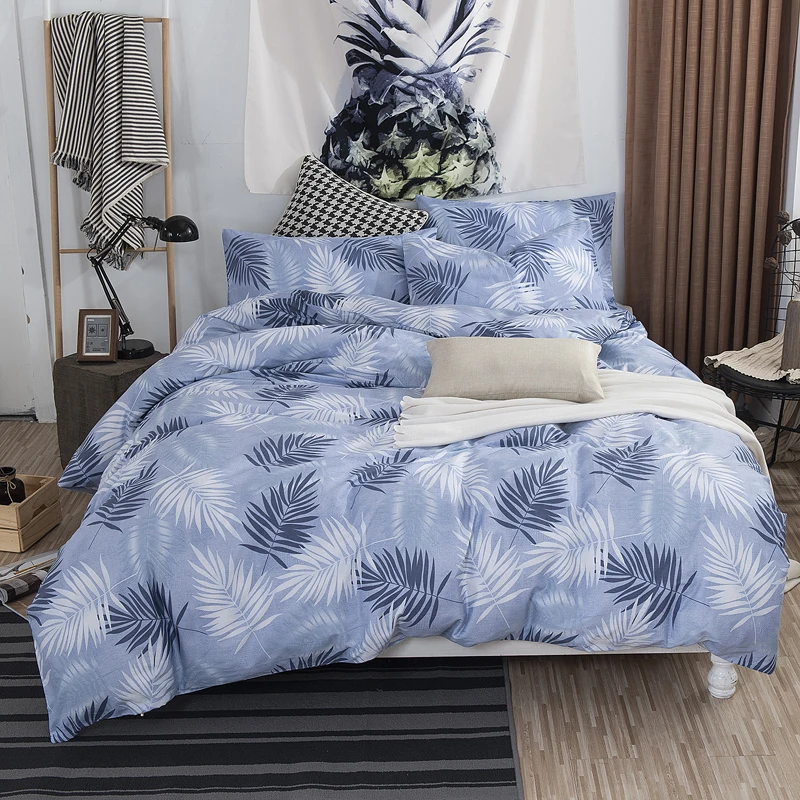 100% хлопок Комплект постельного белья из сатина полосы люкс Твин Королева Полный