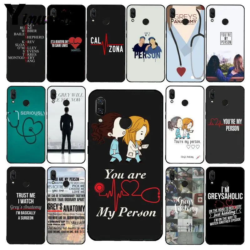 Чехол для телефона Yinuoda You Are My Person с анатомии Greys Xiaomi Redmi Note 7 5 4 5plus 6A Note8 4X