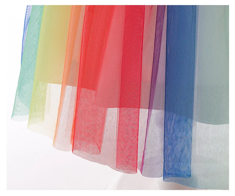 

Girls Dress 2021 New Children Clothing Sleeveless Rainbow Skirt Dress Princess Dresses Girls Casual Dress Baby Clothes 2-10 Year