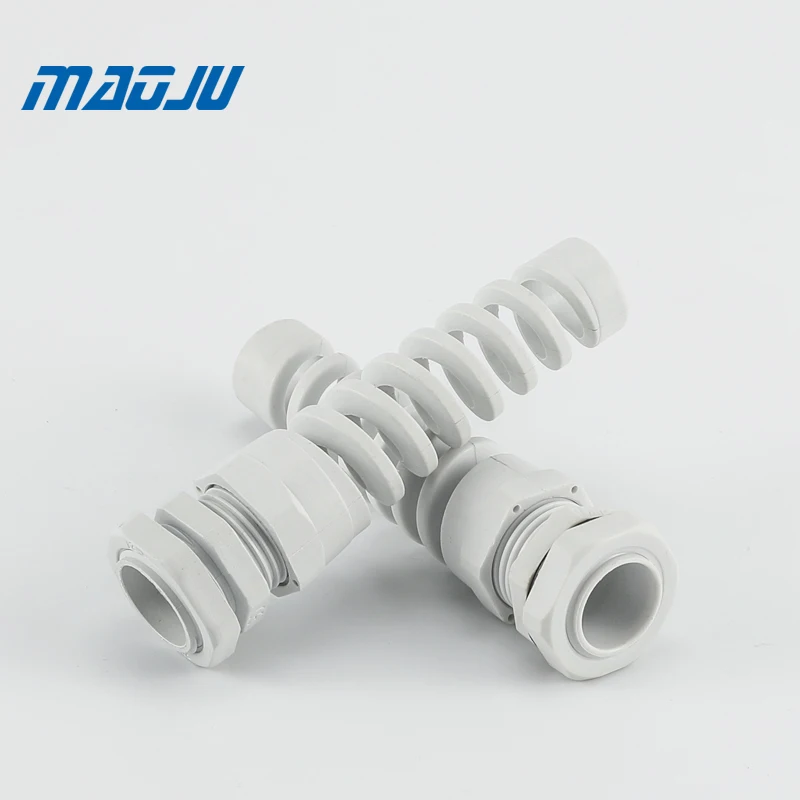 5 штук черно белые нейлоновые M12 M16 M18 M20 M22 Flex Пластик спиральный Кабельный сальник
