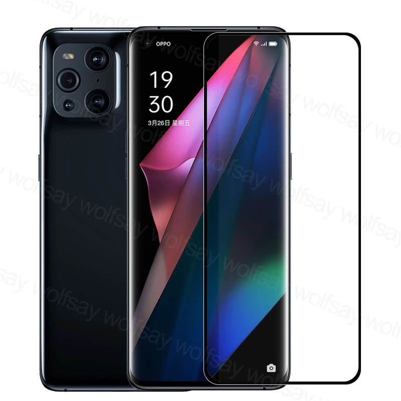 Protector de pantalla de vidrio templado para OPPO Find X3 Pro, pel&iacute;cula protectora de tel&eacute;fono, Find X3 Pro-2