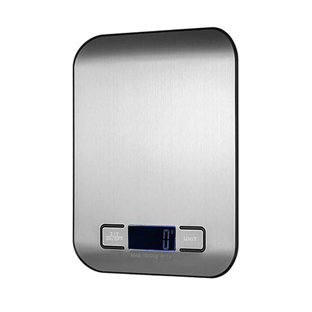 

Food Scale Steelyard LCD Screen Silver For Cooking Measurment With High Precision Strain Gauge Sensor Digital Kitchen Scales