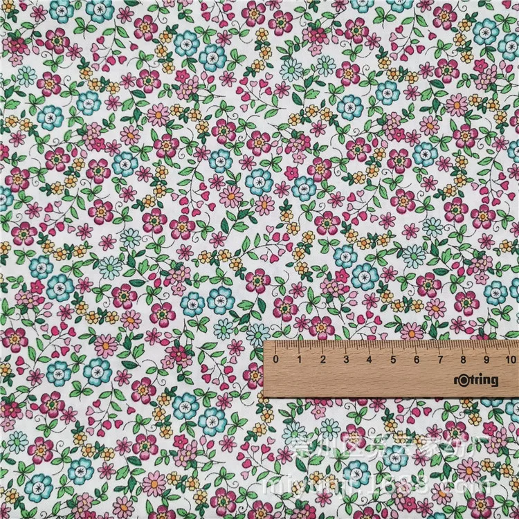 160x50 см маленькая Цветочная саржевая хлопчатобумажная ткань для шитья с принтом в