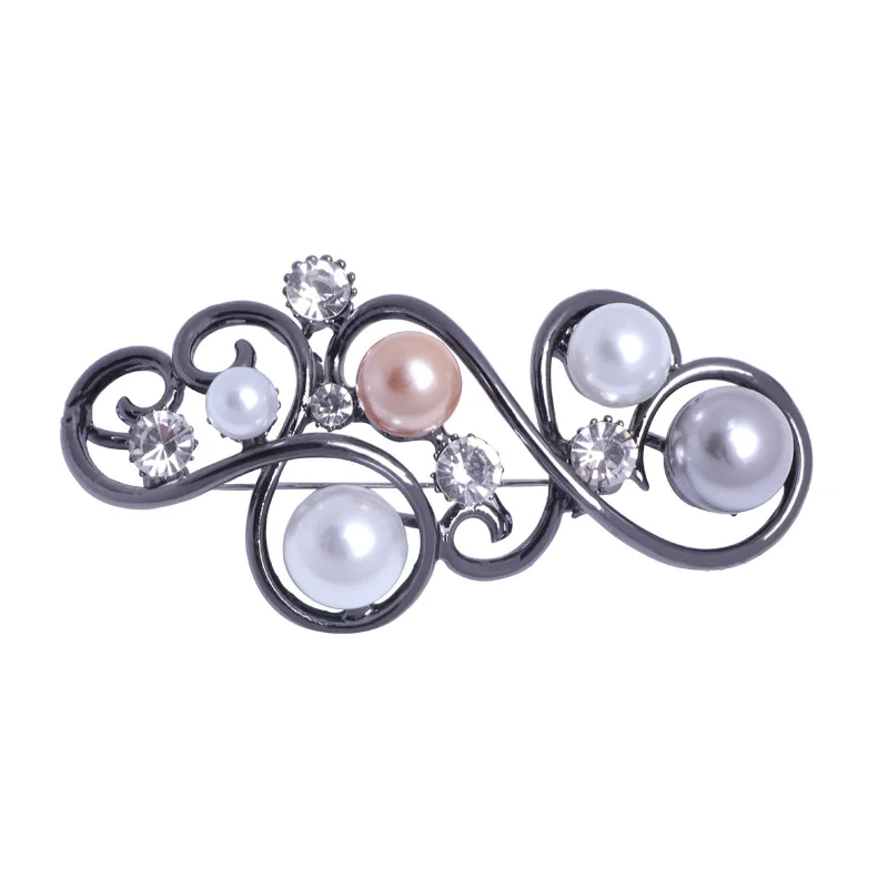 Винтаж высокого качества жемчуг брошь со стразами анти-светильник костюм платье
