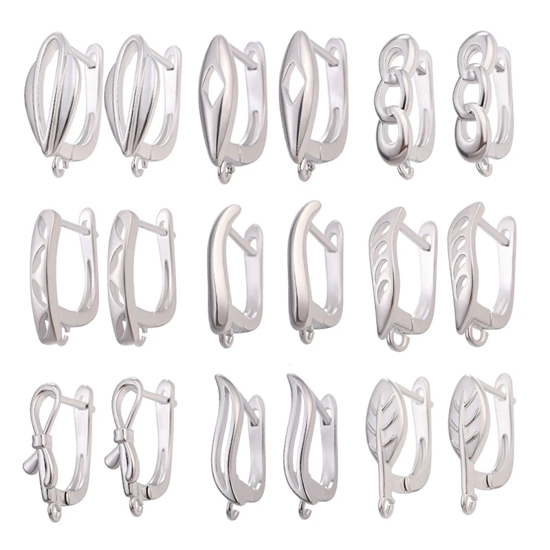 Juya 2 4pcs/Lot DIY Schwenzy Supplies Copper Material Fastener Bail Earwire Hook Accessories For Handmade Fashion Earring Making - купить по