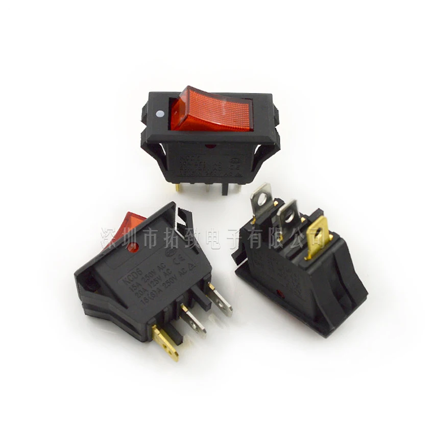 2-позиционный клавишный переключатель KCD6 для лодки 16 А 250 В 32*16 мм 20 шт./партия