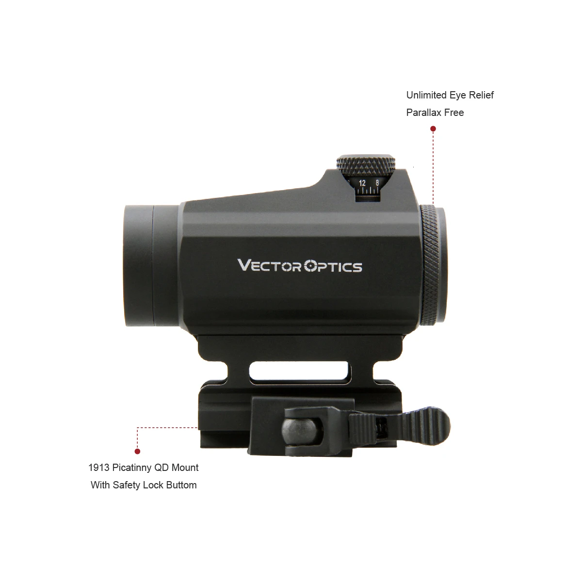 Векторная оптика Maverick 1x22 GenII Red Dot Sight Тактический 3 MOA 11 уровней красный компактный