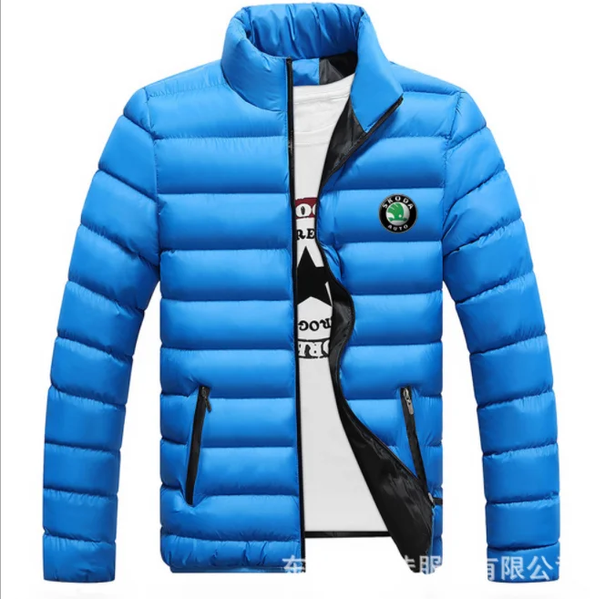 

2021 New for SKODA Winter Jackets Parka Men Autumn Winter Warm Outwear Brand Slim Mens Coats Casual Windbreaker Quilted Jacke