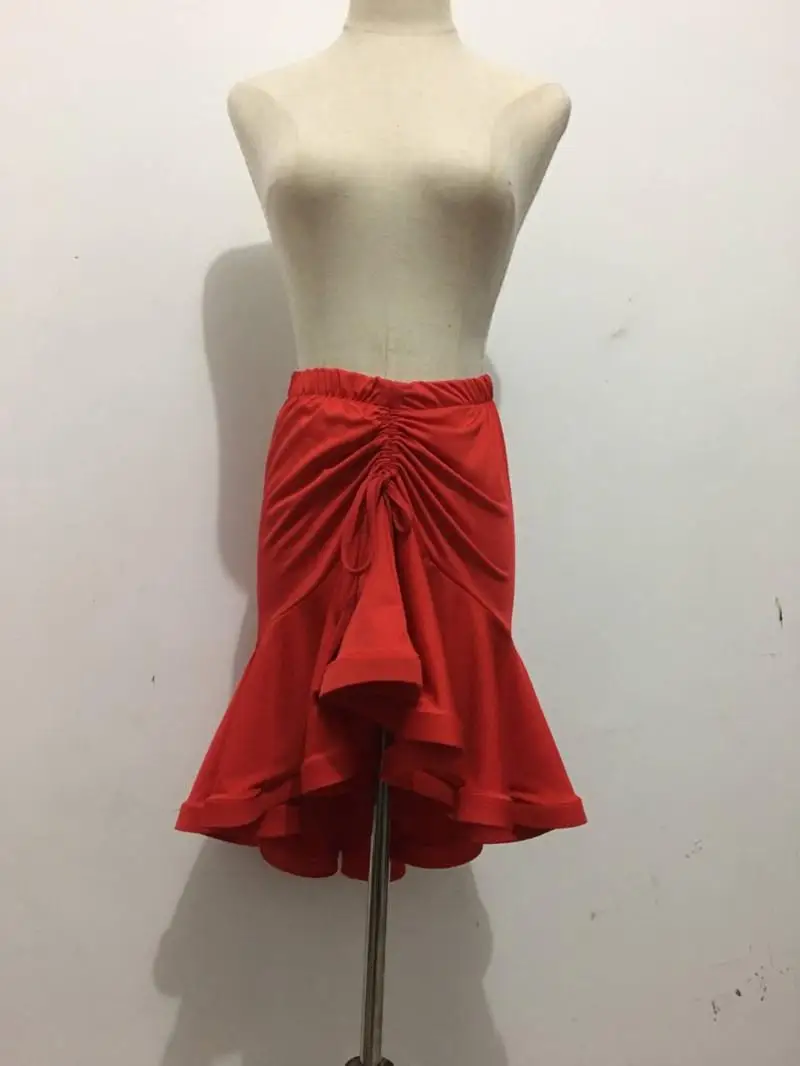 

Latin Fishtail Skirt Ballroom Dancer Dancing Irregular Latin Dress Skirt Adult Costume Women Practice Wear Cha Cha Fishtail
