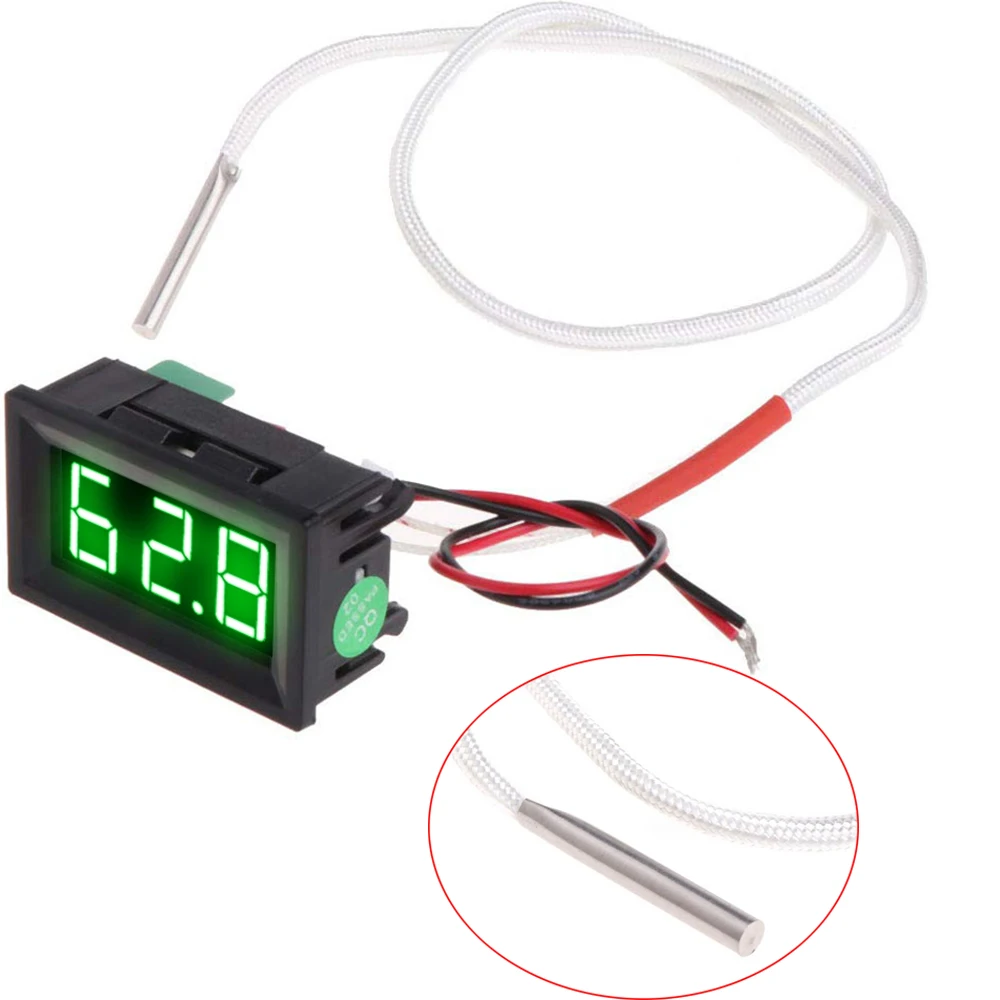 K-type R06 Green XH-B310 цифрового дисплея СИД пробки Термометр 12V измеритель температуры k-типа M6 регулятор температуры с термопарным тестер-30~ 800 градусов термограф - Цвет: K-type R06 Green