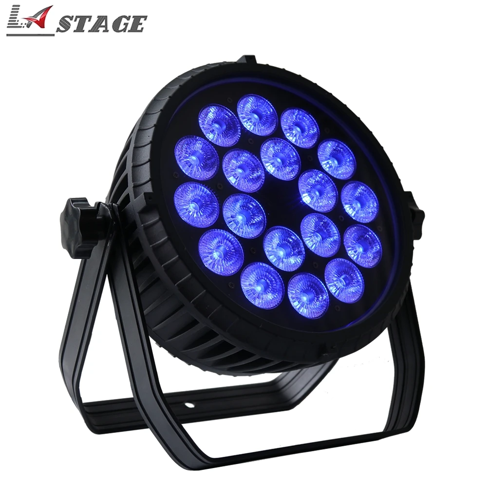 

Free Shipping 2pcs/lot 18x18w RGBWA UV 6in1 Aluminiun Case Indoor Led Par Light Led Par Can DJ Disco Strobe Home Stage Camping