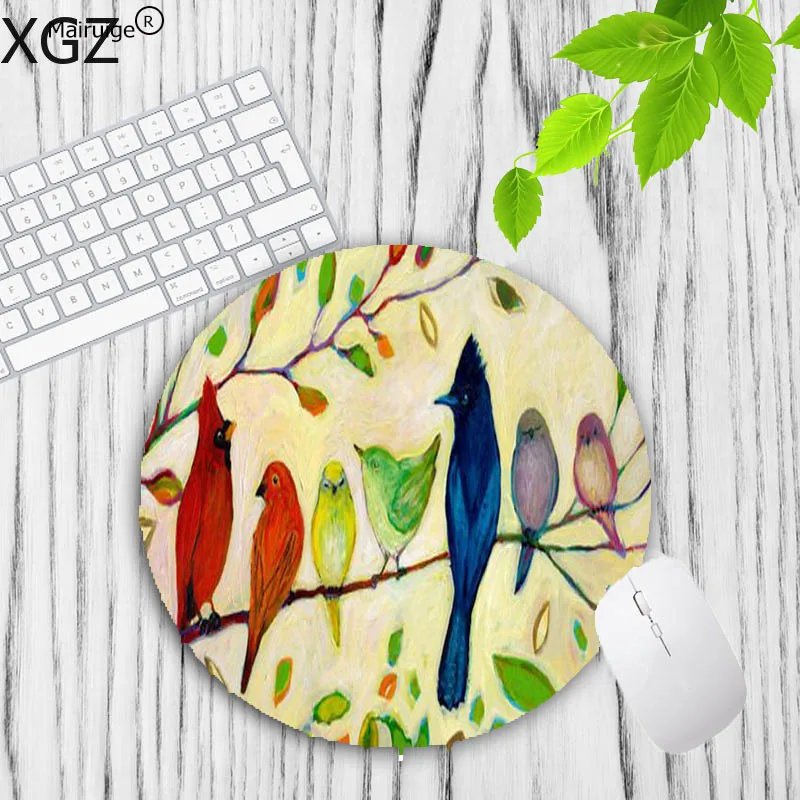 Коврик для мыши XGZ резиновый нескользящий с рисунком птицы 20x20 см офиса 2021 |