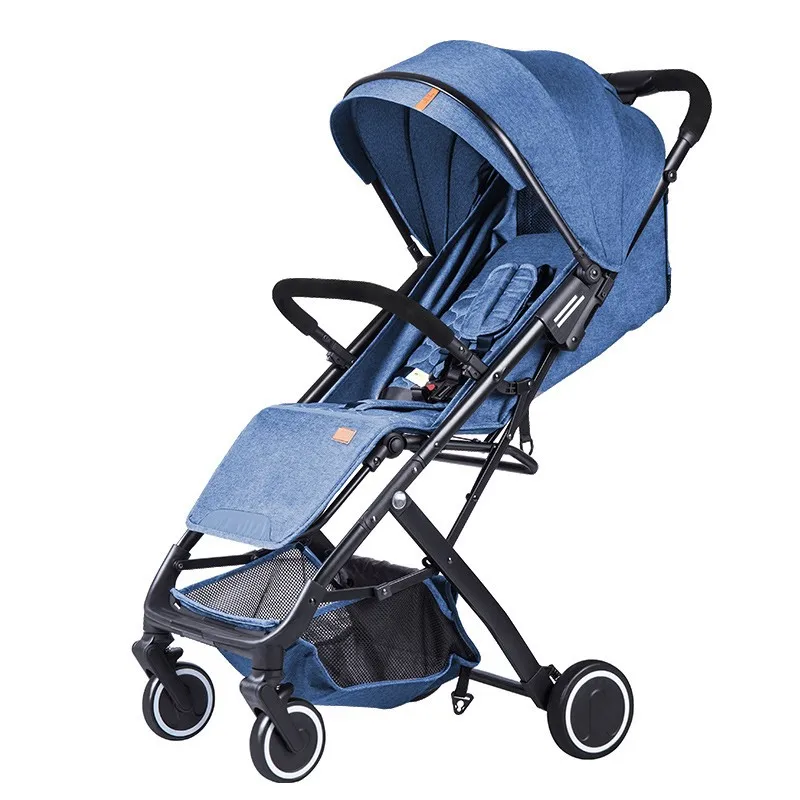 Navy blue 2 7 кг легкая детская коляска Роскошная Горячая мама розовая коляска Складная портативная на самолете детская коляска - Цвет: Navy blue 2
