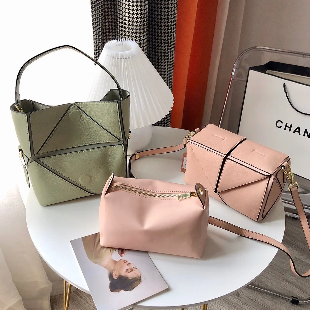 

The New Style Fashion Pretty Women Top Handbag One Shoulder And Crossbody Bag Genuine Cow Leather 2021 6Color 21cm
