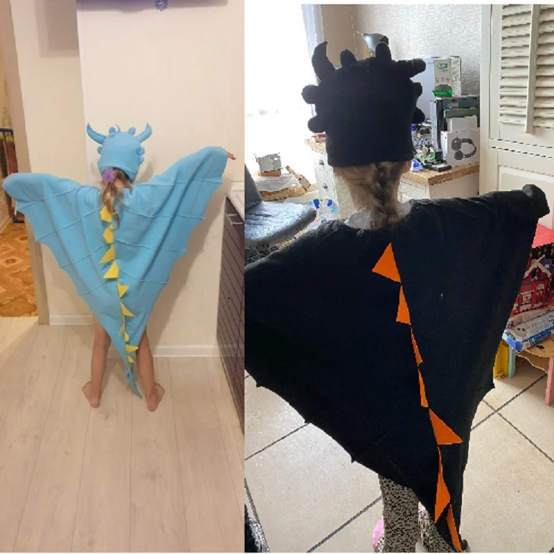 Костюм динозавра плащ с шляпой Беззубик костюм дракона накидка костюмы на