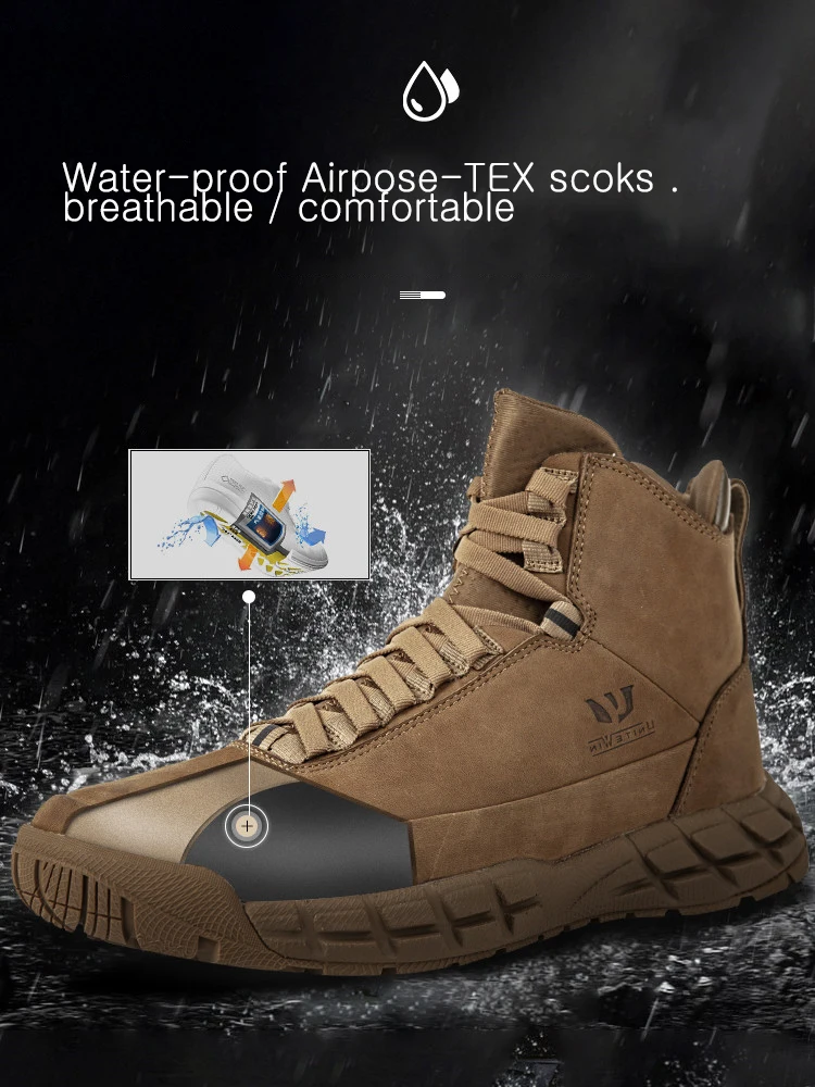 Водонепроницаемая обувь для альпинизма на молнии военные тактические мужские