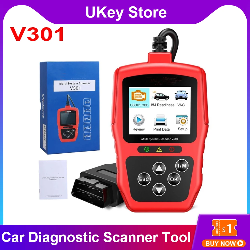 Vident V301 OBD2 Automotive Scanner OBD2 Diagnostic Tool For VW For Audi For Skoda For Seat Car Diagnostic Scanner Code Reader