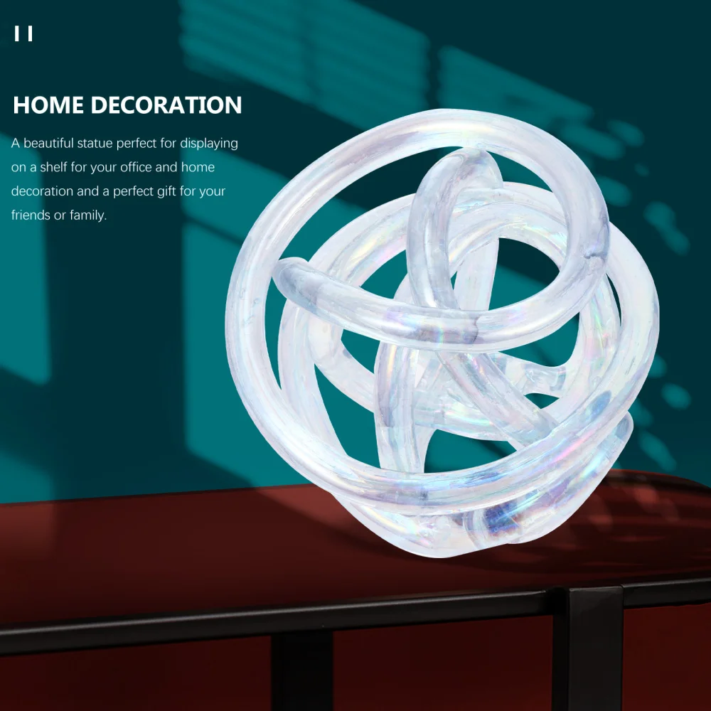 

Glass Messy Rope Modeling Decor Tabletop Glass Art Ornament Desktop Decoration