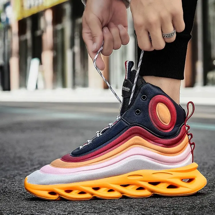 2020 модная мужская уличная спортивная обувь в стиле хип-хоп высокие массивные