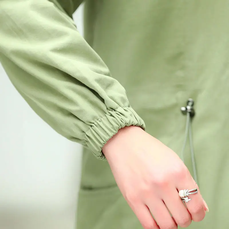 

2020 Spring and Autumn Women Casual Oversized Large Pockets Loose Trench Coats Female Windbreaker Long Sleeve Casual Jackets S72