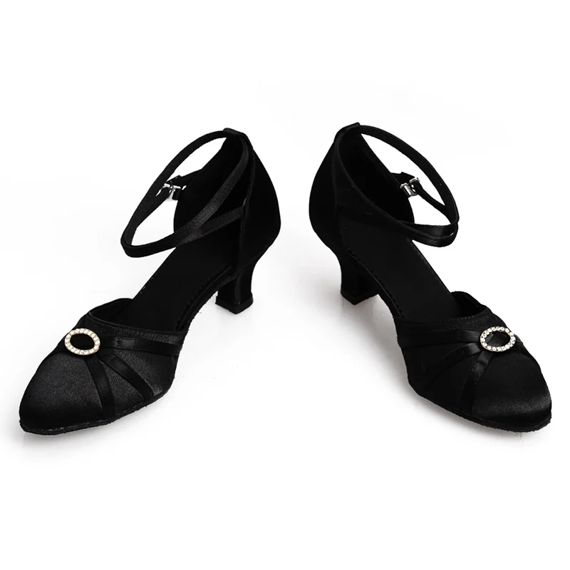 Женские атласные туфли для латиноамериканских танцев современные розовые