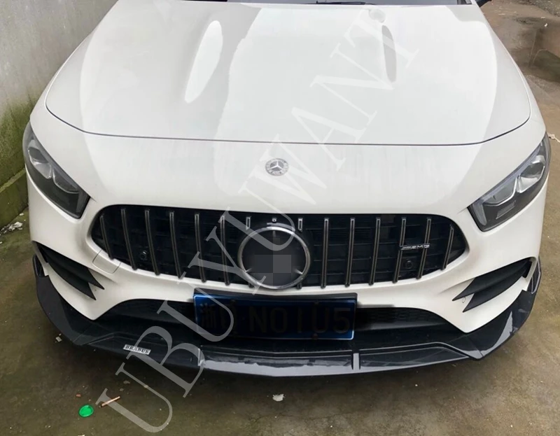 Для Mercedes-Benz W177 A200 A180 A250- автомобиль ABS передний спойлер авто диффузор Бампер протектор украшения