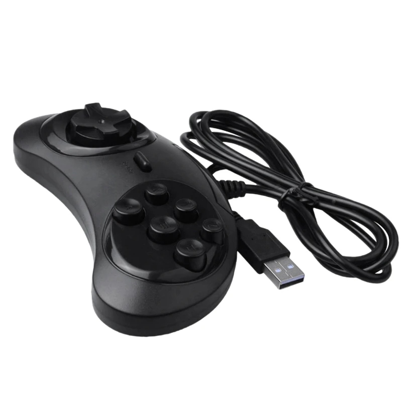 USB геймпад игровой контроллер 6 кнопок для SEGA джойстик держатель ПК MAC Mega Drive |