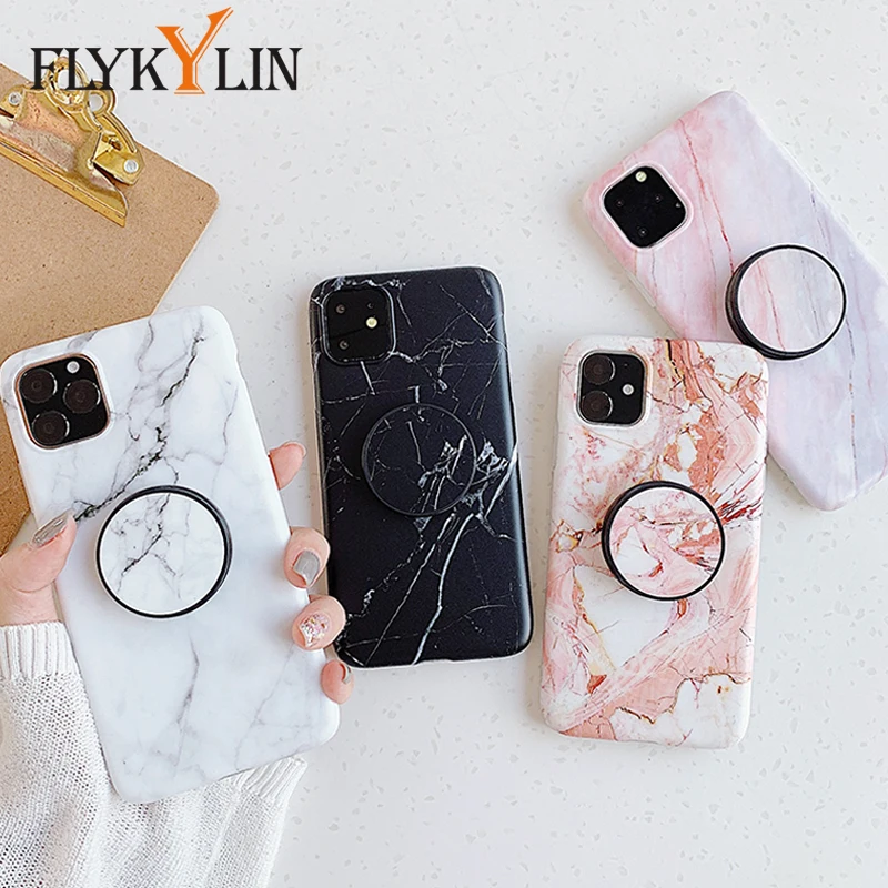 Чехол для телефона LACK для iPhone 11 11Pro Max XR X XS Max 6 6S 7 8Plus Роскошный Мраморный чехол с кольцом-подставкой