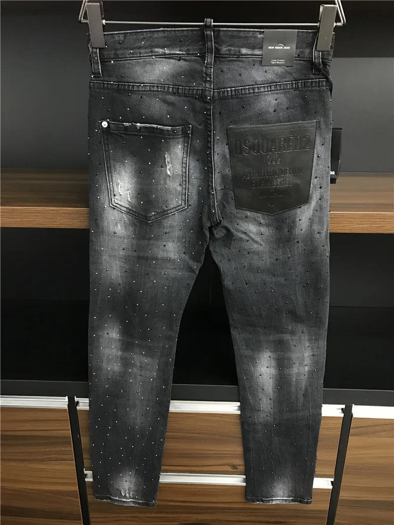 

Dsquared2 Cool Guy Hole Jeans D2 Men Pants DSQ2 Embroidered Trousers 9708